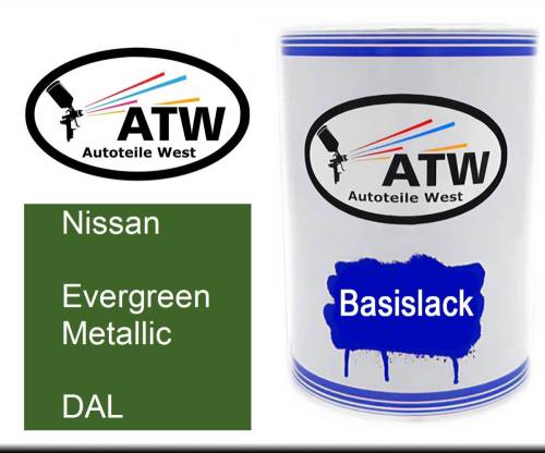 Nissan, Evergreen Metallic, DAL: 500ml Lackdose, von ATW Autoteile West.